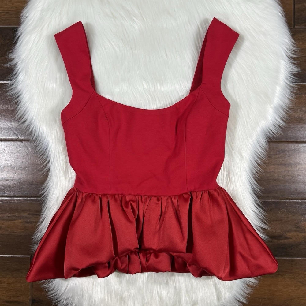 Elliatt Women's Size Small Red Yasmine Sleeveless Peplum Top